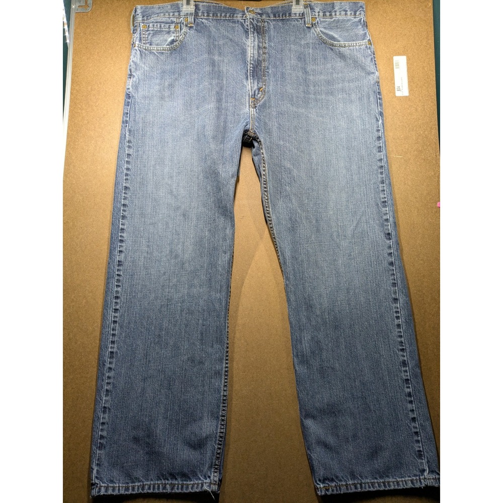 Levis 569 Loose Straight Leg Jeans Mens 44x32 Medium Wash Blue Denim 00569-0127